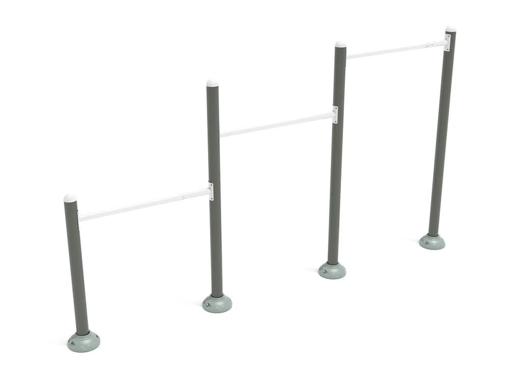 Playground Equipment Triple Station Inclined Chin - Up Bars (PFT046) - SchoolOutlet