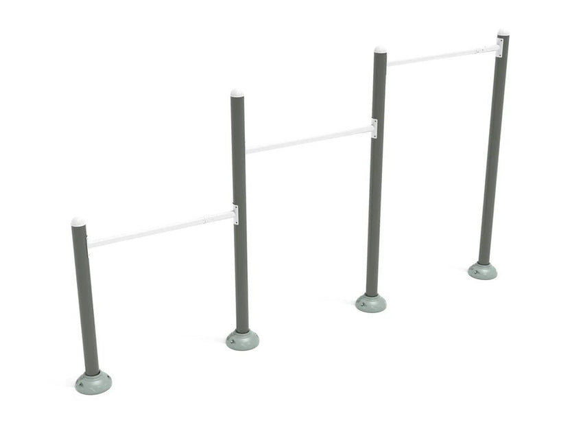 Playground Equipment Triple Station Inclined Chin - Up Bars (PFT046) - SchoolOutlet