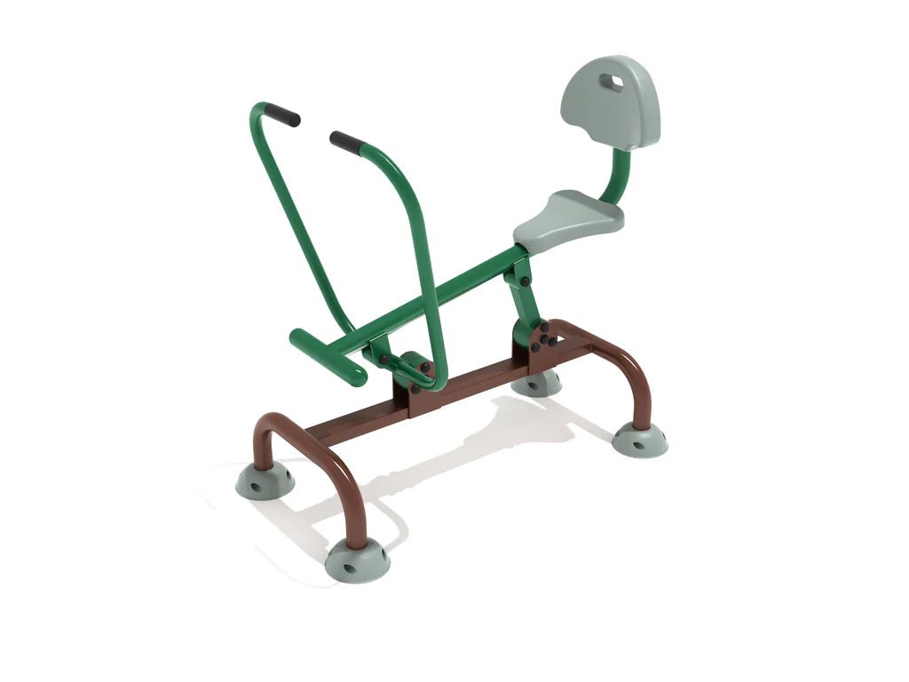 Playground Equipment Single Station Rower with Back (PFT063) - SchoolOutlet