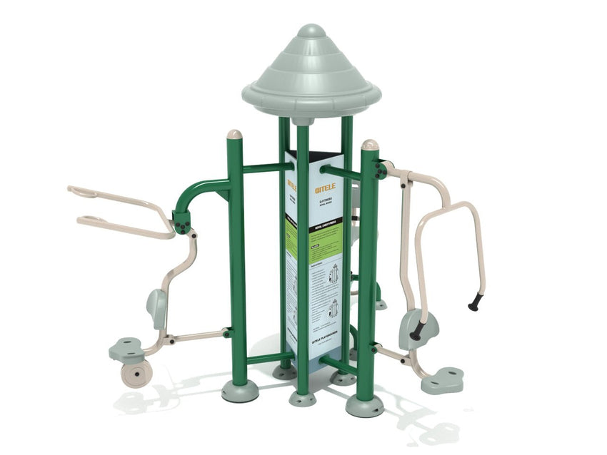 Playground Equipment Royal Triple Upper Body Combo Station (PFT064) - SchoolOutlet
