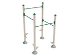 Playground Equipment Inclined Quadruple Station Chin Up Bars (PFT069) - SchoolOutlet