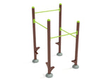 Playground Equipment Inclined Quadruple Station Chin Up Bars (PFT069) - SchoolOutlet