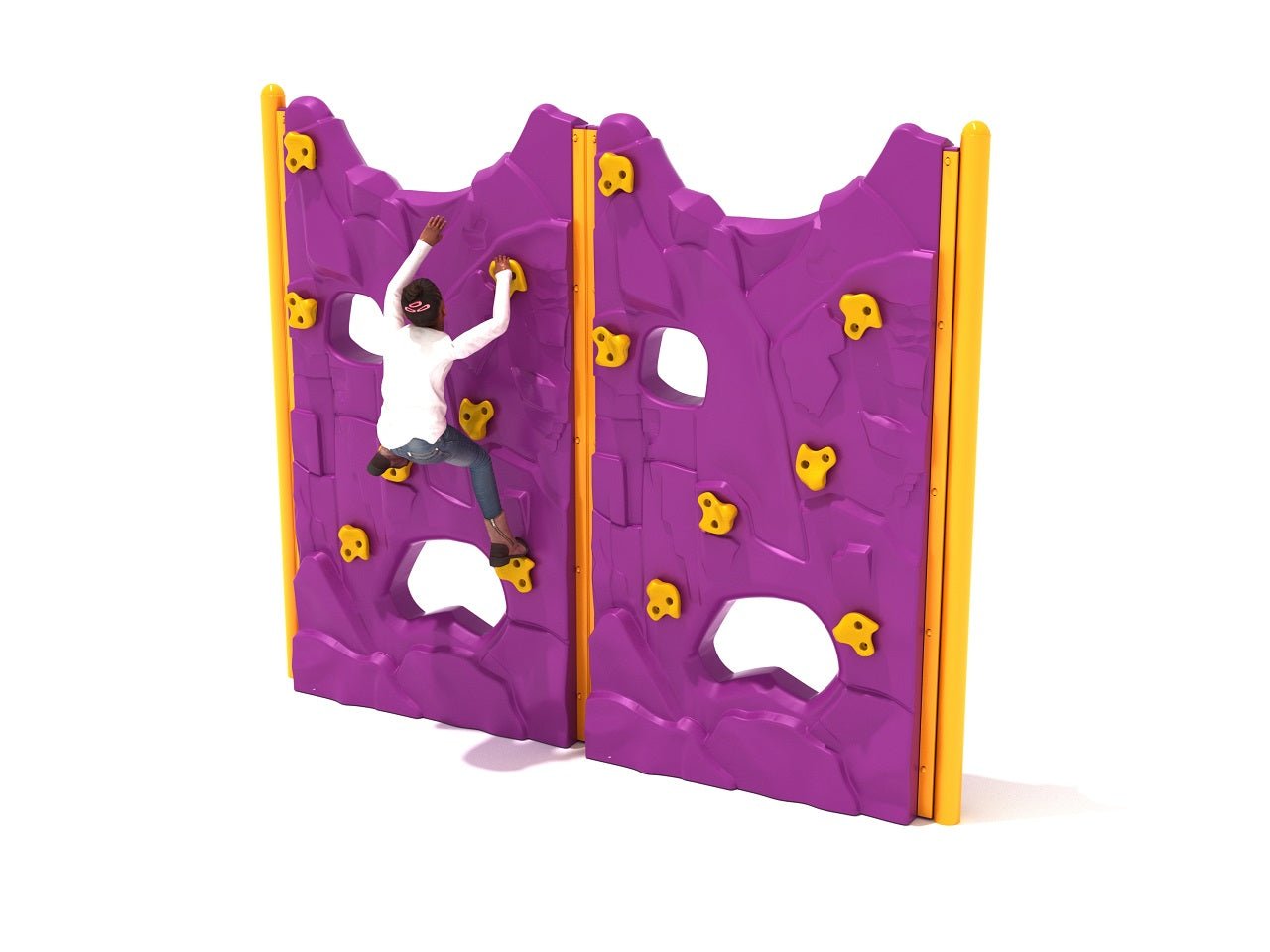 Playground Equipment Double Parallel Rock Climbing Wall (PGC006) - SchoolOutlet