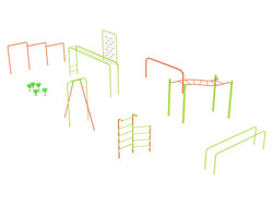 Playground Equipment 9 Piece Advanced Kids Gym Course (PGC018)
