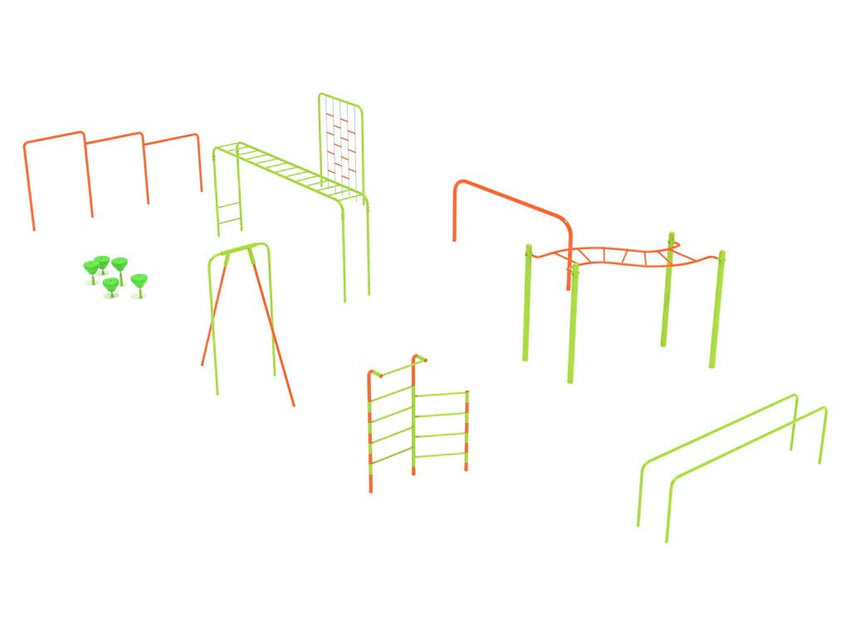 Playground Equipment 9 Piece Advanced Kids Gym Course (PGC018) - SchoolOutlet