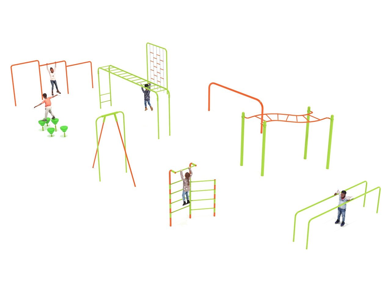 Playground Equipment 9 Piece Advanced Kids Gym Course (PGC018) - SchoolOutlet