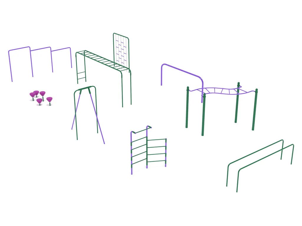 Playground Equipment 9 Piece Advanced Kids Gym Course (PGC018) - SchoolOutlet