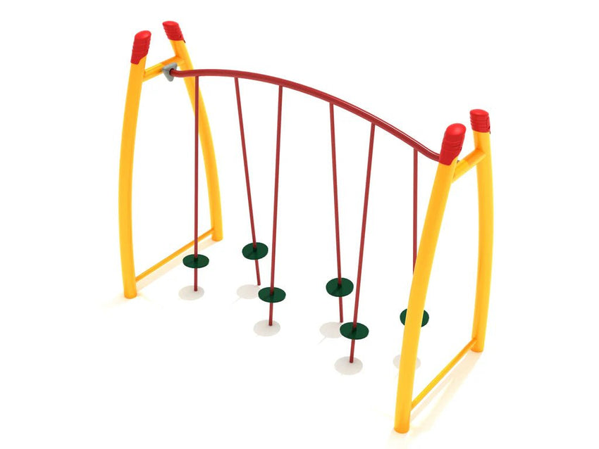Playground Equipment Curved Post Tilted Lily Pad Bridge (PGS008) - SchoolOutlet