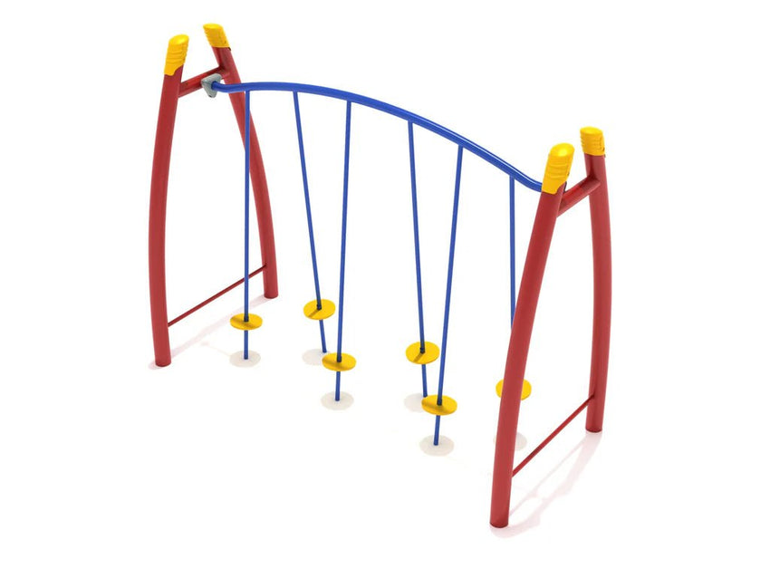 Playground Equipment Curved Post Tilted Lily Pad Bridge (PGS008) - SchoolOutlet