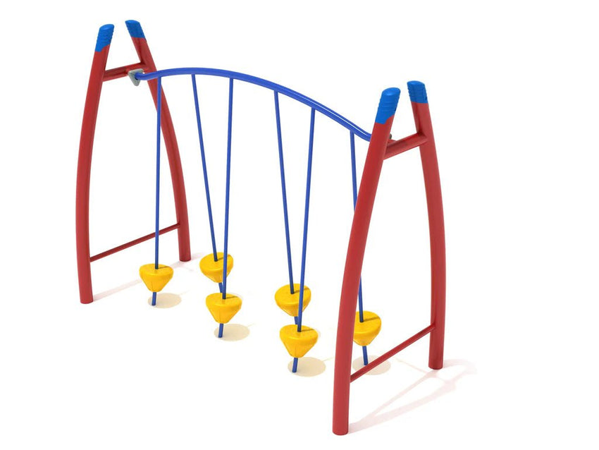 Playground Equipment Curved Post Tilted Pebble Bridge (PGS009) - SchoolOutlet