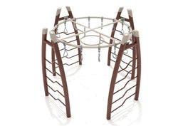 Playground Equipment Curved Post Circle Overhead Swinging Ring Ladder (PGS018)