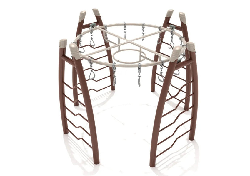 Playground Equipment Curved Post Circle Overhead Swinging Ring Ladder (PGS018) - SchoolOutlet