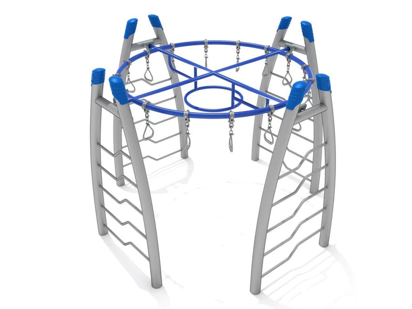 Playground Equipment Curved Post Circle Overhead Swinging Ring Ladder (PGS018) - SchoolOutlet