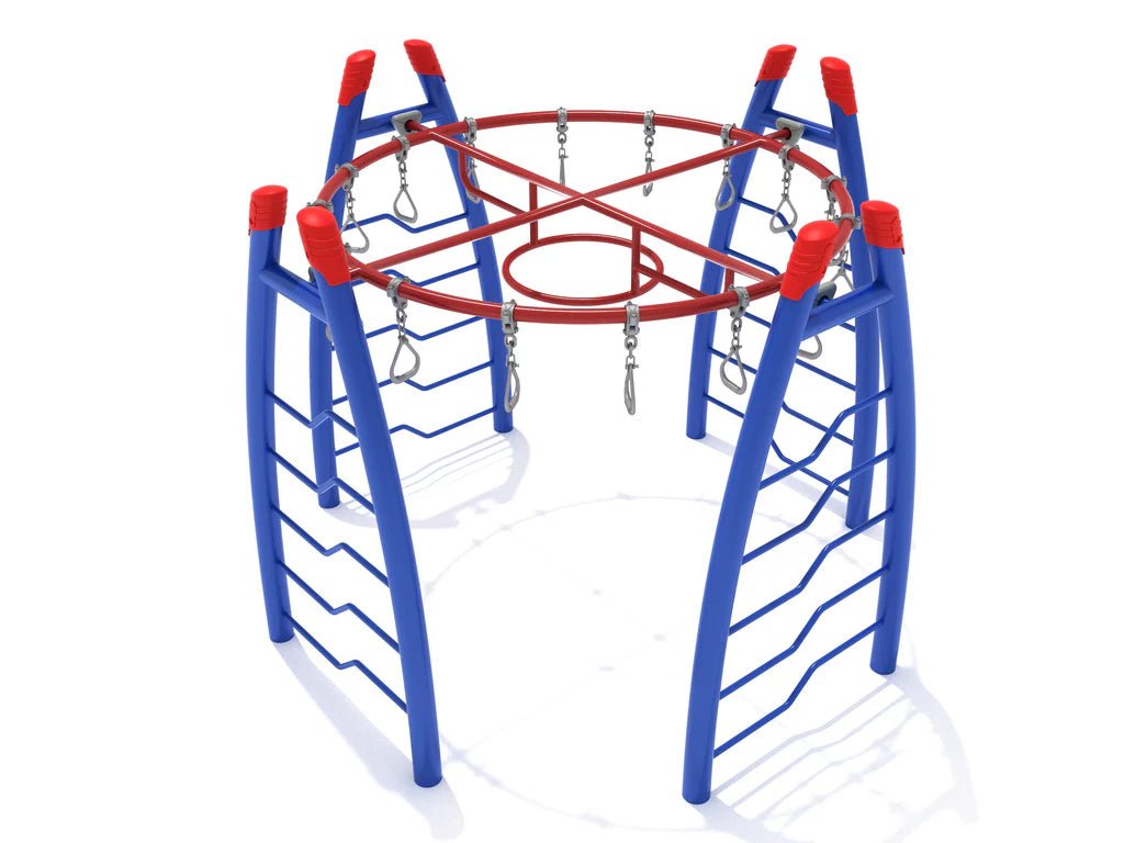 Playground Equipment Curved Post Circle Overhead Swinging Ring Ladder (PGS018) - SchoolOutlet