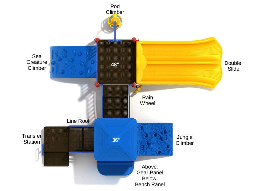 Playground Equipment Los Arboles Playground Set (PKP017X) - SchoolOutlet