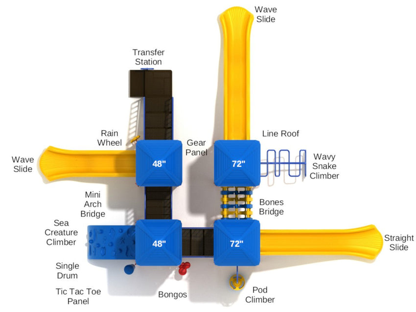 Playground Equipment Brook's Towers Playground Set (PKP019X) - SchoolOutlet