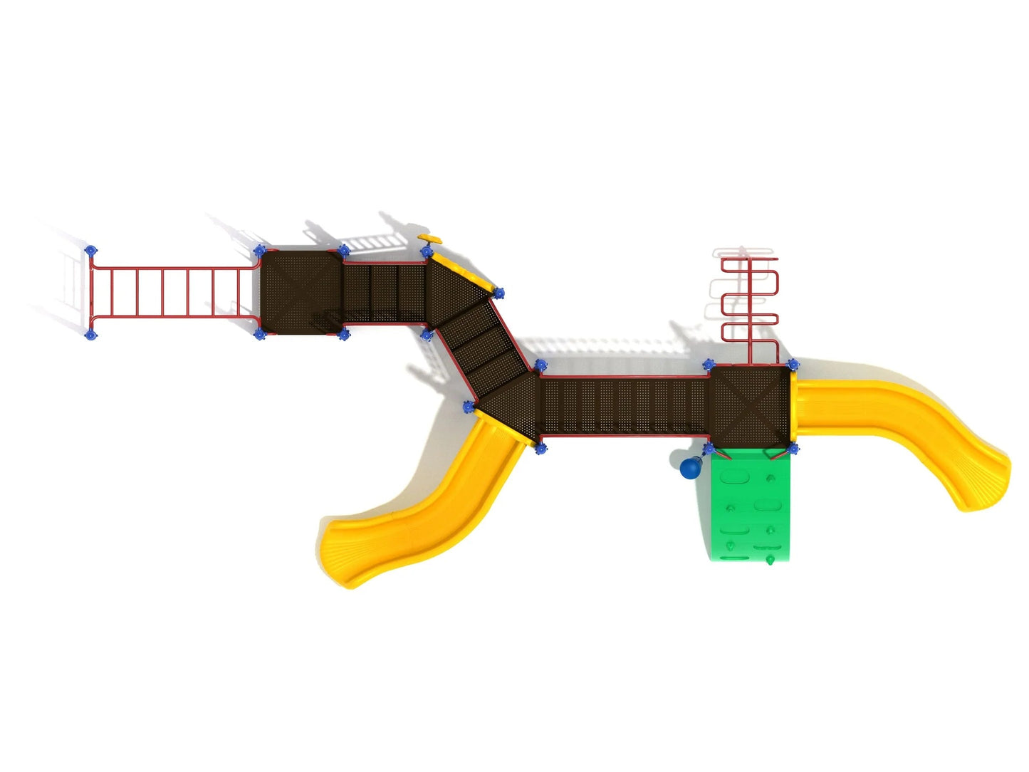 Playground Equipments Greensboro Playground Set - Obstacle Course with Slides & Climbers for Kids (PKP185) - SchoolOutlet