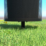 Playground Equipment 32 Gallon Expanded Steel Trash Receptacle with Liner (PSA003BKX) - SchoolOutlet