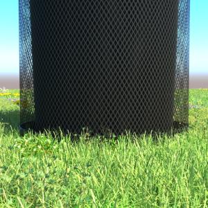 Playground Equipment 32 Gallon Expanded Steel Trash Receptacle with Liner (PSA003BKX) - SchoolOutlet