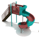 Playground Equipment 6 Foot Sectional Spiral Slide (PSL027) - SchoolOutlet