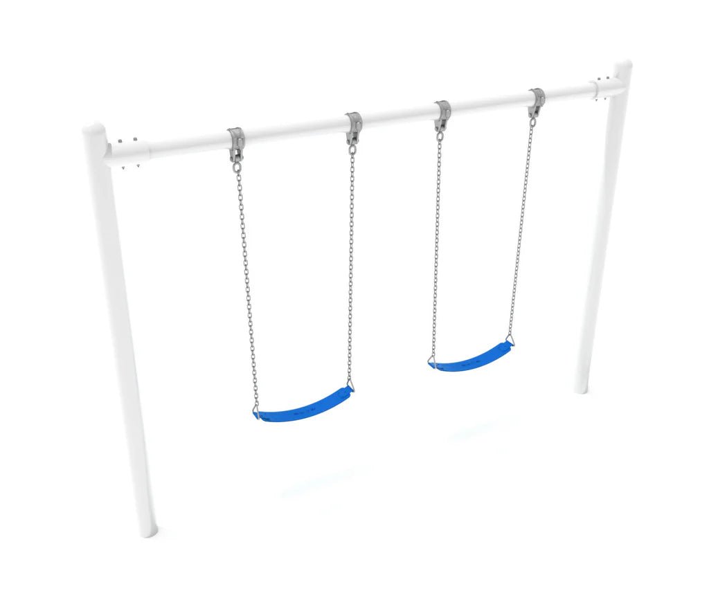 Playground Equipment 8 feet high Elite Single Post Swing - 1 Bay (PSW001X) - SchoolOutlet