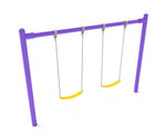 Playground Equipment 8 feet high Elite Single Post Swing - 1 Bay (PSW001X) - SchoolOutlet