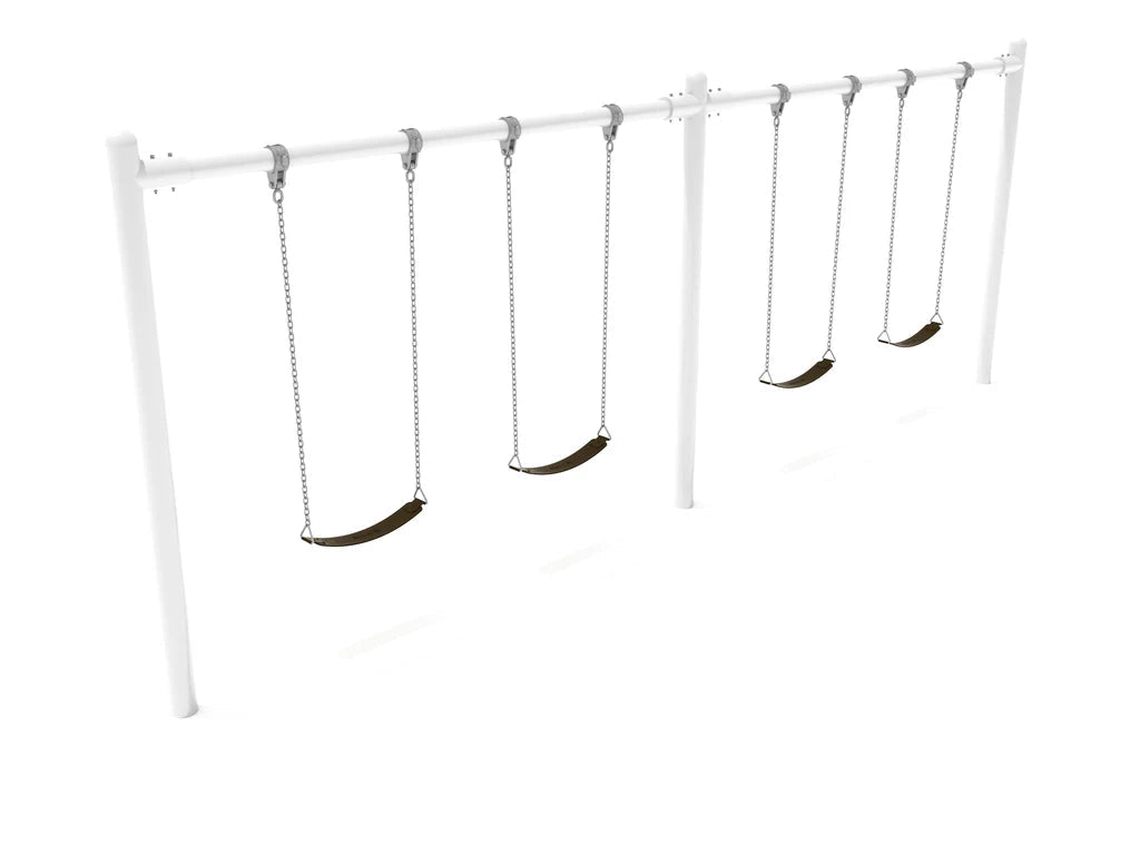 Playground Equipment 8 - Foot - High Elite Single - Post Swing With Two Bays (PSW002X) - SchoolOutlet