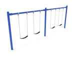 Playground Equipment 8 - Foot - High Elite Single - Post Swing With Two Bays (PSW002X) - SchoolOutlet