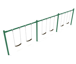Playground Equipment 8 feet high Elite Single Post Swing - 3 Bays (PSW003X)