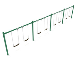 Playground Equipment 8 feet high Elite Single Post Swing - 4 Bays (PSW004X)