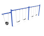 Playground Equipment 7/8 feet high Elite Cantilever Swing - 2 Bays 1 Cantilever (PSW210X) - SchoolOutlet