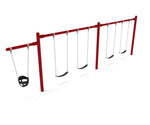Playground Equipment 7/8 feet high Elite Cantilever Swing - 2 Bays 1 Cantilever (PSW210X) - SchoolOutlet