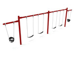 Playground Equipment 7/8 feet high Elite Cantilever Swing - 2 Bays 2 Cantilevers (PSW220X) - SchoolOutlet