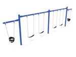 Playground Equipment 7/8 feet high Elite Cantilever Swing - 2 Bays 2 Cantilevers (PSW220X) - SchoolOutlet