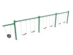 Playground Equipment 7/8 feet high Elite Cantilever Swing - 3 Bays 1 Cantilever (PSW310X) - SchoolOutlet