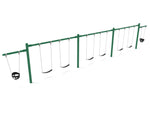 Playground Equipment 7/8 feet high Elite Cantilever Swing - 3 Bays 2 Cantilevers (PSW320X) - SchoolOutlet