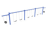 Playground Equipment 7/8 feet high Elite Cantilever Swing - 3 Bays 2 Cantilevers (PSW320X) - SchoolOutlet