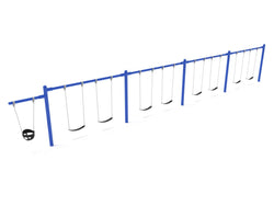 Playground Equipment 7/8 Feet High Elite Cantilever Swing - 4 Bays 1 Cantilever (PSW410X)