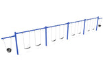 Playground Equipment 7/8 Feet High Elite Cantilever Swing - 4 Bay 2 Cantilevers (PSW420X) - SchoolOutlet