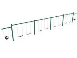 Playground Equipment 7/8 Feet High Elite Cantilever Swing - 4 Bay 2 Cantilevers (PSW420X)