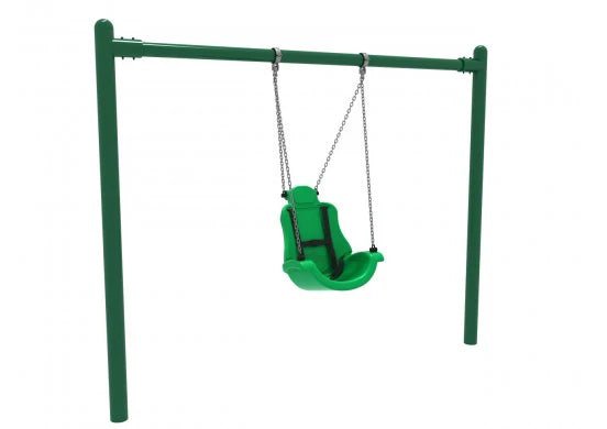 Playground Equipment 8 feet High Elite Single Post Adaptive Swing (PSWAS002X) - SchoolOutlet