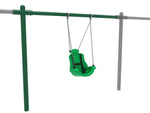 Playground Equipment 8 feet High Elite Single Post Adaptive Swing - Add a Bay (PSWASADD002DX) - SchoolOutlet