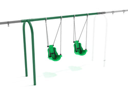 Playground Equipment 8 feet High Elite Arch Post Swing with Child Adaptive Seats - Add a Bay (PSWCA001ADWSX)