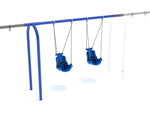 Playground Equipment 8 feet High Elite Arch Post Swing with Child Adaptive Seats - Add a Bay (PSWCA001ADWSX) - SchoolOutlet