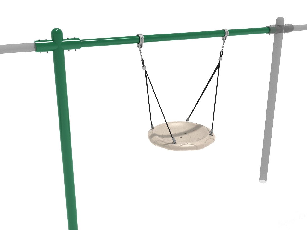 Playground Equipment 7 feet High Elite Single Post Nest Swing - Add a Bay (PSWNTAD002WSX) - SchoolOutlet