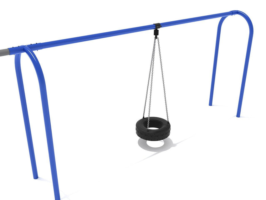 Playground Equipment 8 feet high Elite Arch Post Tire Swing - Add a Bay (to Arch Post Bay) (PSWTABX) - SchoolOutlet