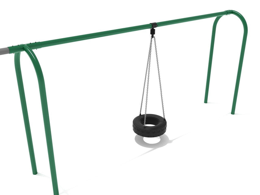 Playground Equipment 8 feet high Elite Arch Post Tire Swing - Add a Bay (to Arch Post Bay) (PSWTABX) - SchoolOutlet