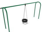 Playground Equipment 8 feet high Elite Arch Post Tire Swing - Add a Bay (to Arch Post Bay) (PSWTABX) - SchoolOutlet