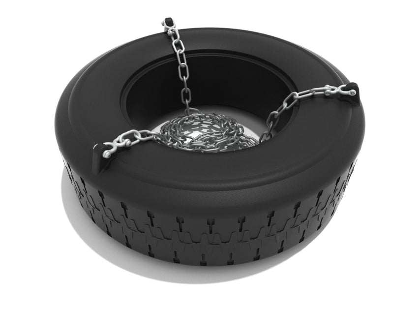 Playground Equipment 1 Seat Elite Tire Package with Seat, Chain, Clevis Connectors and Tool (PSWTIRX) - SchoolOutlet