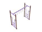 Playground Equipment Straight Swinging Ring Ladder (PTC009) - SchoolOutlet